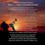 Louis Armstrong What a Wonderful World Lyrics